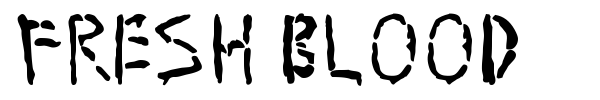 Fresh Blood font preview